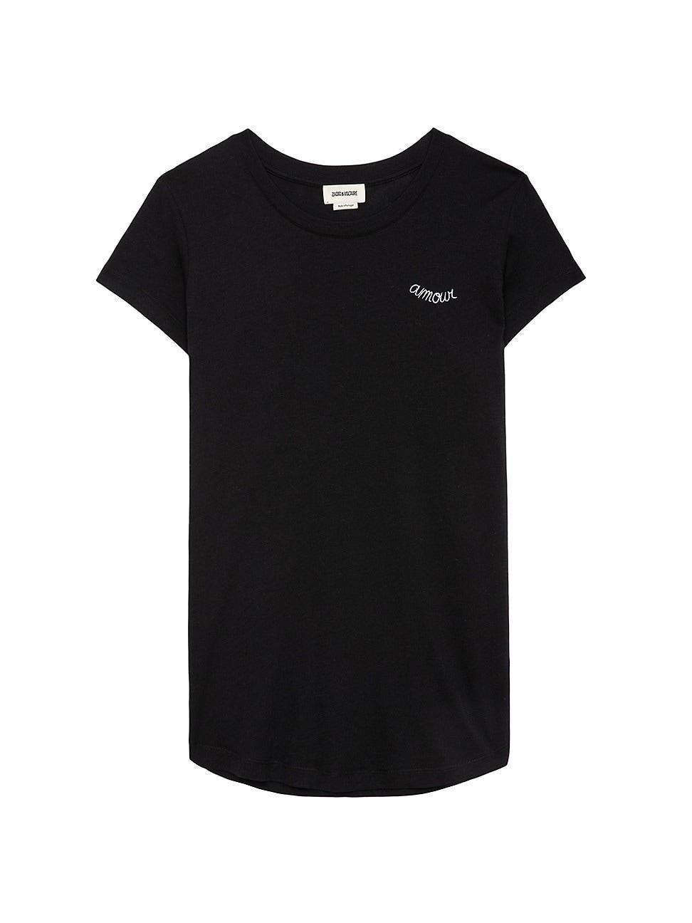 Womens Amour Short-Sleeve Cotton T-Shirt Product Image