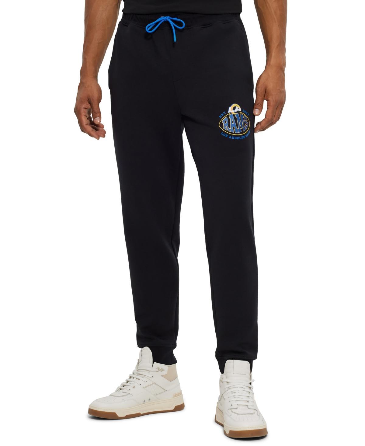 Mens BOSS x NFL Cotton-Blend Tracksuit Bottoms With Collaborative Branding Product Image