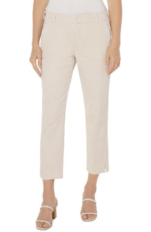 Liverpool Los Angeles Kelsey Slit Hem Crop Twill Trousers Product Image