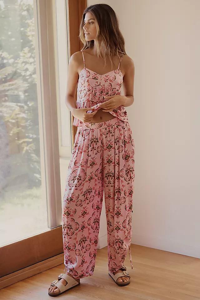 By Anthropologie Silky Wide-Leg Harem Pants Product Image