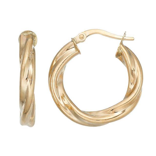 Forever 14K Twist Hoop Earrings, Womens, 14k Gold Product Image