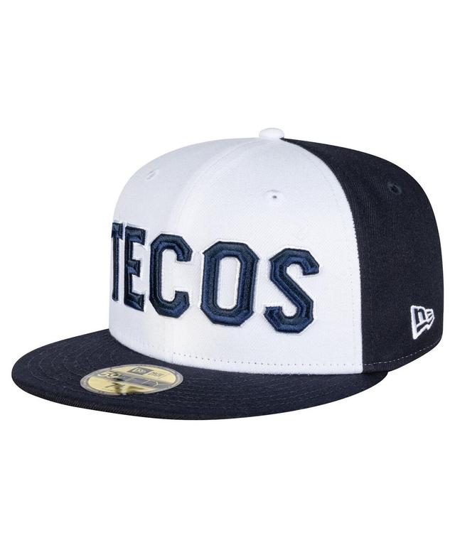 New Era Mens White Tecolotes Laredos Mexico League On Field 59FIFTY Fitted Hat - White, Navy Product Image