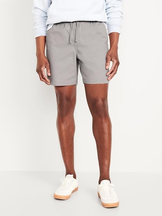 Pull-On Twill Jogger Shorts -- 7-inch inseam Product Image