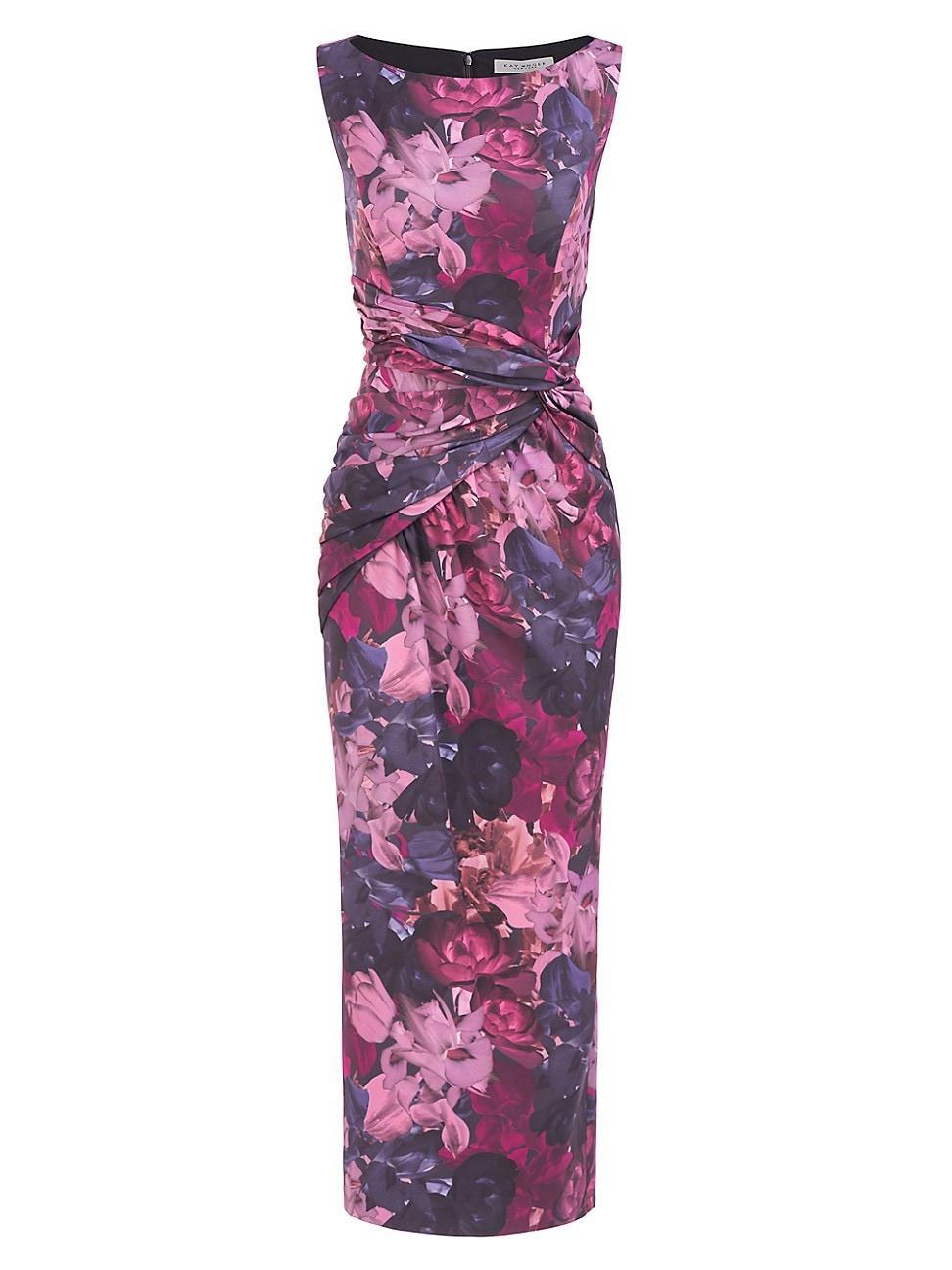 Womens Sabina Floral Knotted Maxi Dress Product Image