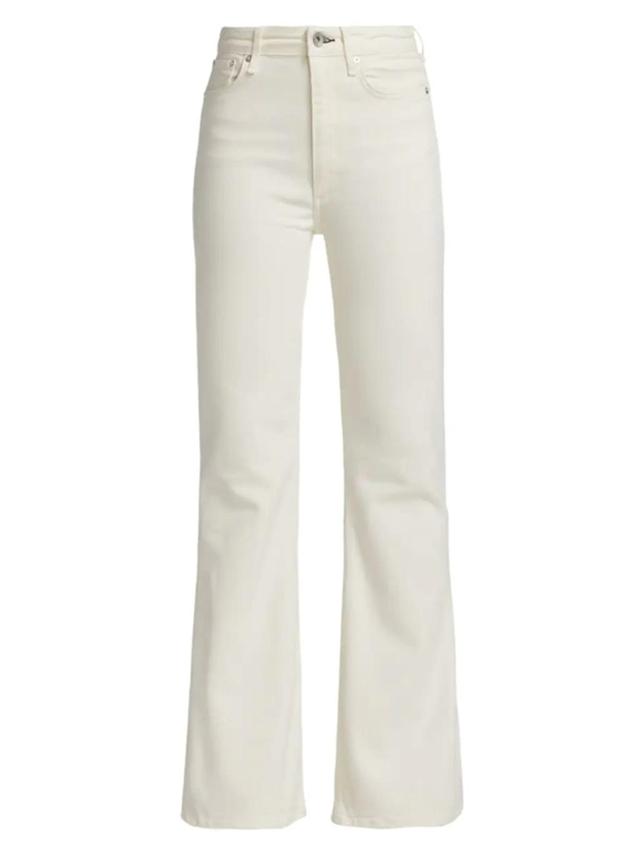 Icon Casey High-rise Flare Jeans In Optic White Product Image