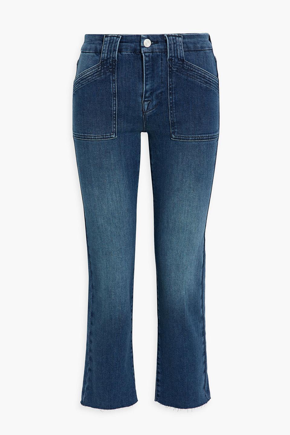 FRAME Le High Straight Cropped High-rise Straight-leg Jeans In Mid Denim Product Image