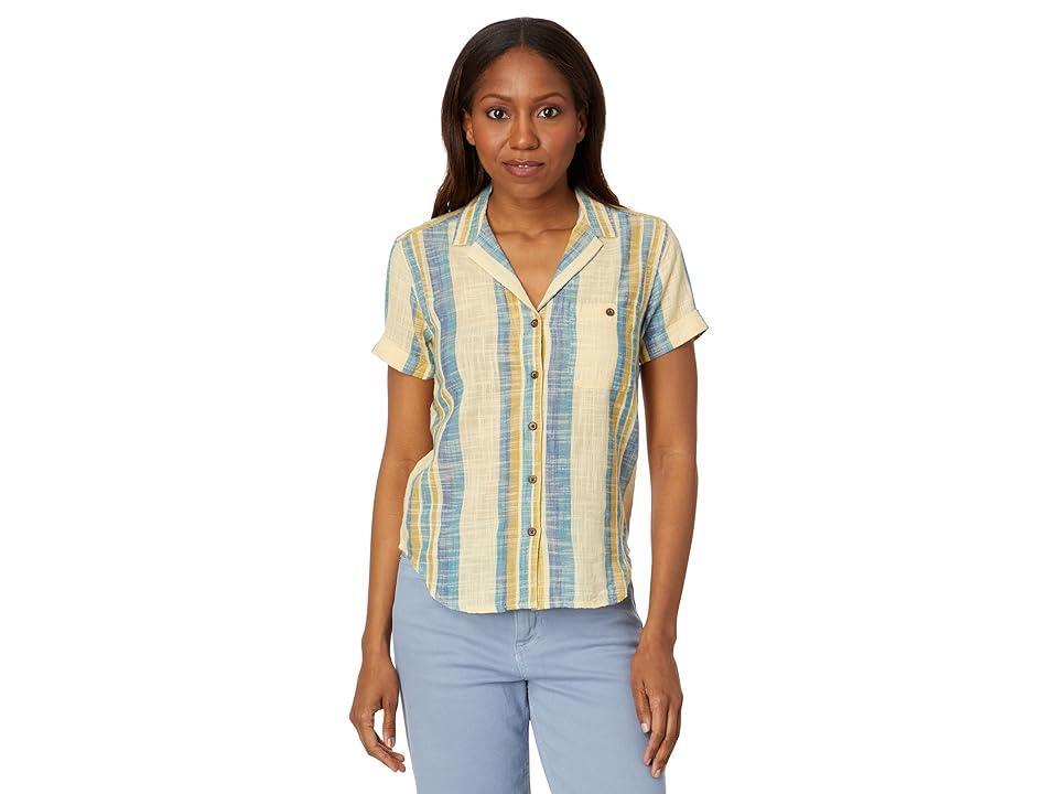 Toad&Co Camp Cove Short Sleeve Shirt (Barley Stripe) Women's Clothing Product Image