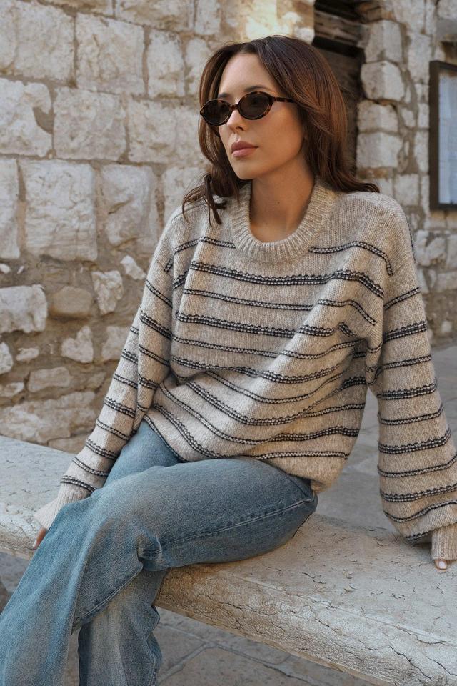 Knitted Striped Sweater Product Image