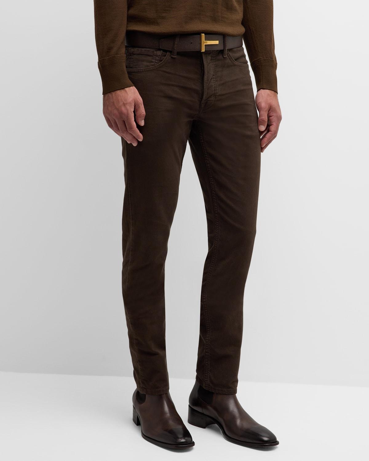 TOM FORD Slim Fit Moleskin Five-Pocket Pants Product Image