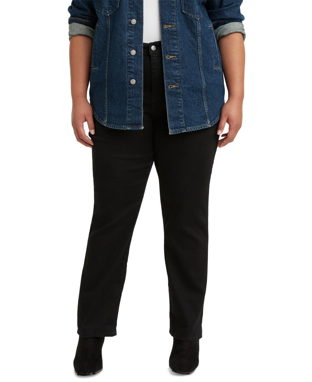 Levis Plus Size 724 High Waisted Straight Leg Denim Jeans Product Image