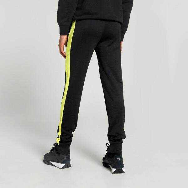 PUMA Iconic T7 Men's Track Pants in Black/Lime Sheen Product Image