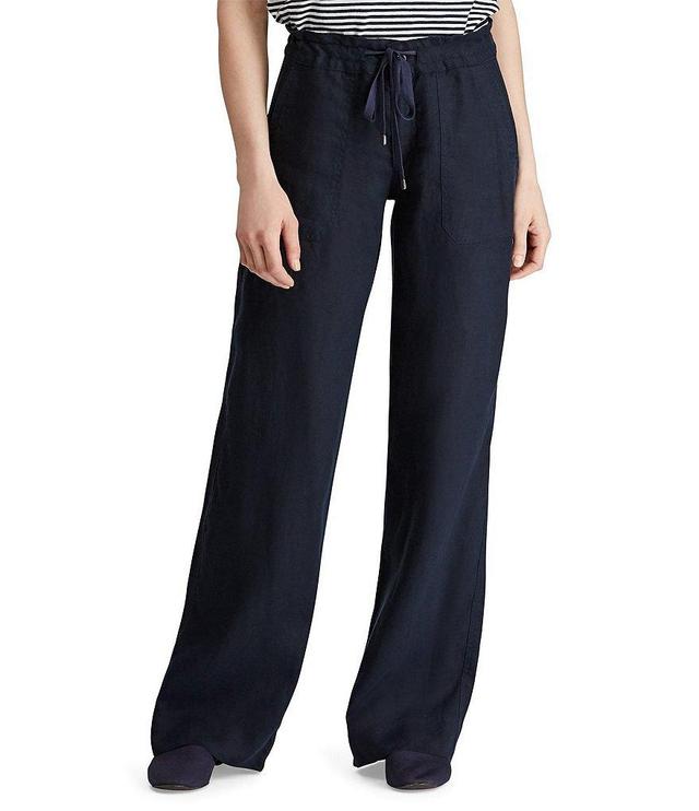 Lauren Ralph Lauren Wide Leg Linen Pants Product Image