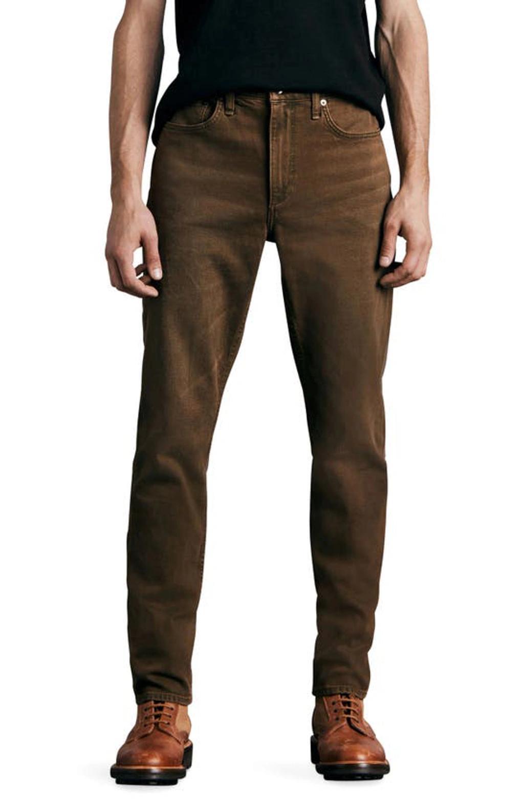 Fit 2 Logo-embroidered Cotton-blend Chino Trousers In Brown Product Image