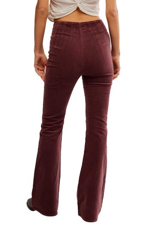 Free People Jayde Cord Super High Rise Flared Jeans Product Image