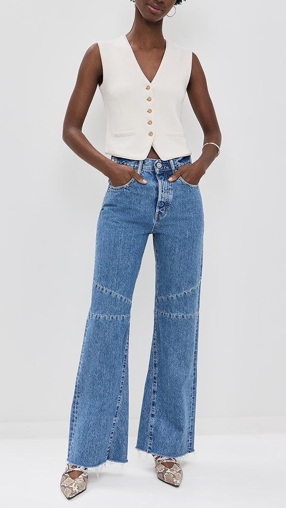 MOUSSY VINTAGE MV Riviera Switching Flare Jeans | Shopbop Product Image