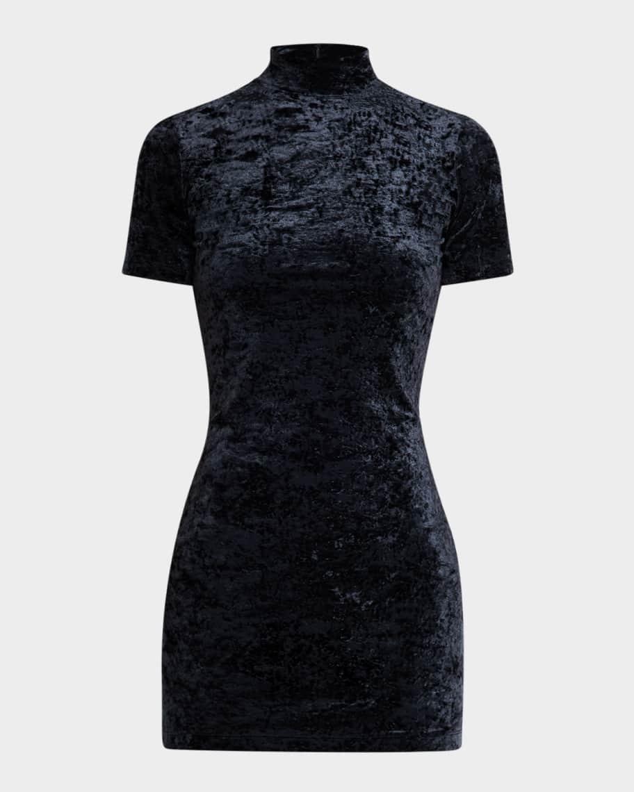 Velvet Turtleneck Mini Dress Product Image