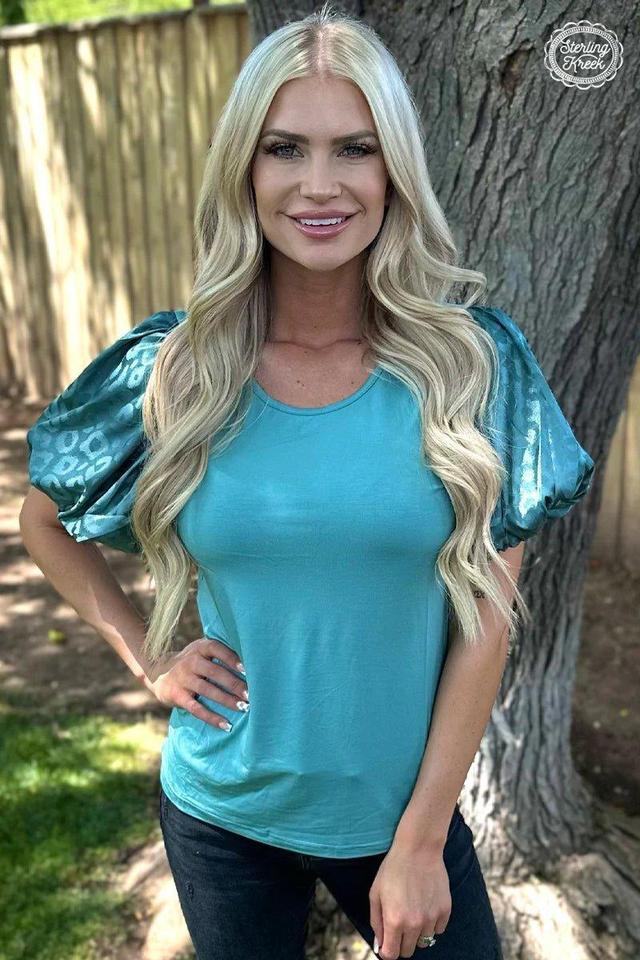 Plus Louisiana Woman Top Teal* Female Product Image