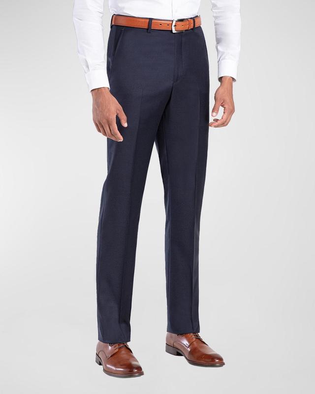 Santorelli Loro Piana Modern Fit Flat Front Dress Pants Product Image