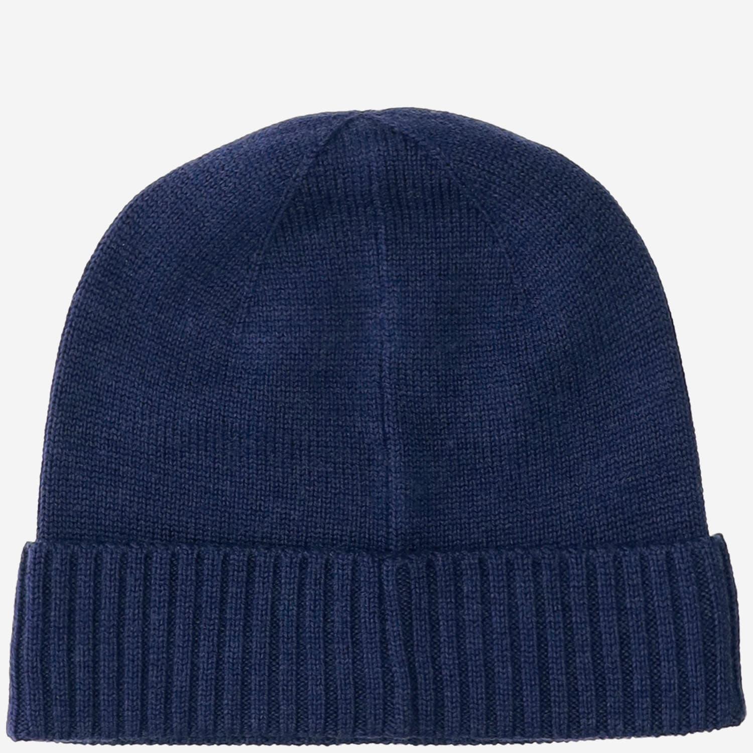 Wool Beanie With Logo In Blue Product Image