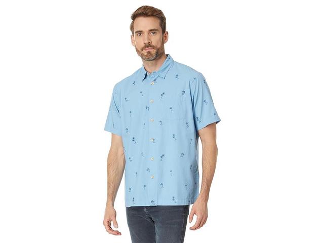 Quiksilver Waterman Sail Palm Button-Up Shirt (Dusk Sail Palms) Men's Clothing Product Image