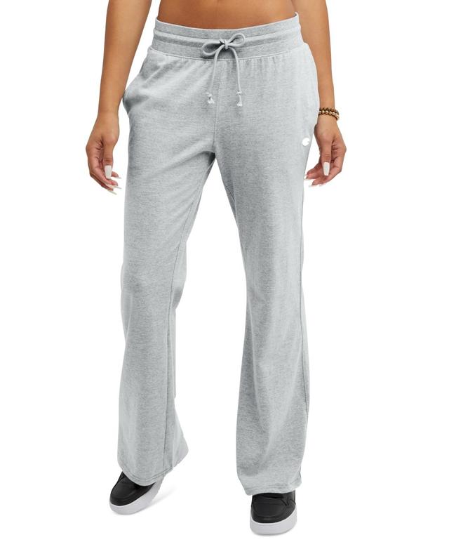 Womens Champion Wide-Leg T-Shirt Pants, C Logo Oxford Grey XS Product Image