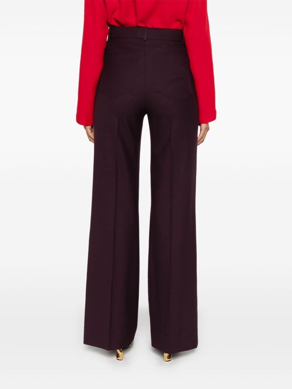 Mid-rise Straight-leg Trousers In Purple Product Image