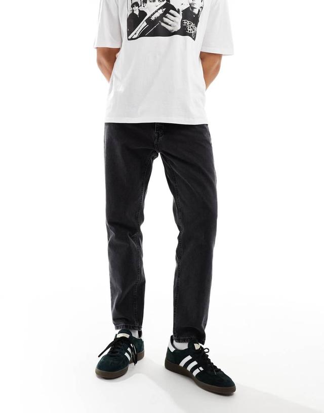 Pull&Bear standard fit jeans in black Product Image