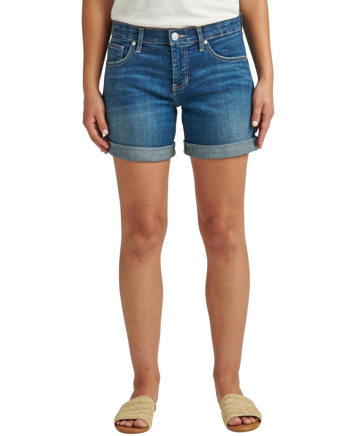 Womens Alex Mid Rise Power Stretch Boyfriend Shorts Product Image