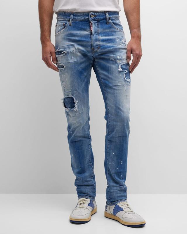 Mens Cool Guy Distressed Slim Jeans Product Image