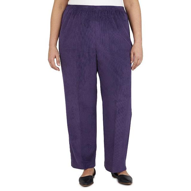 Alfred Dunner Plus Size Classics Stretch Waist Corduroy Average Length Pants Product Image