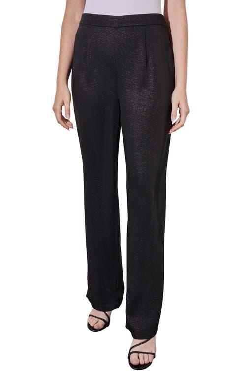 Ming Wang Metallic Shimmer Straight Leg Pants Product Image