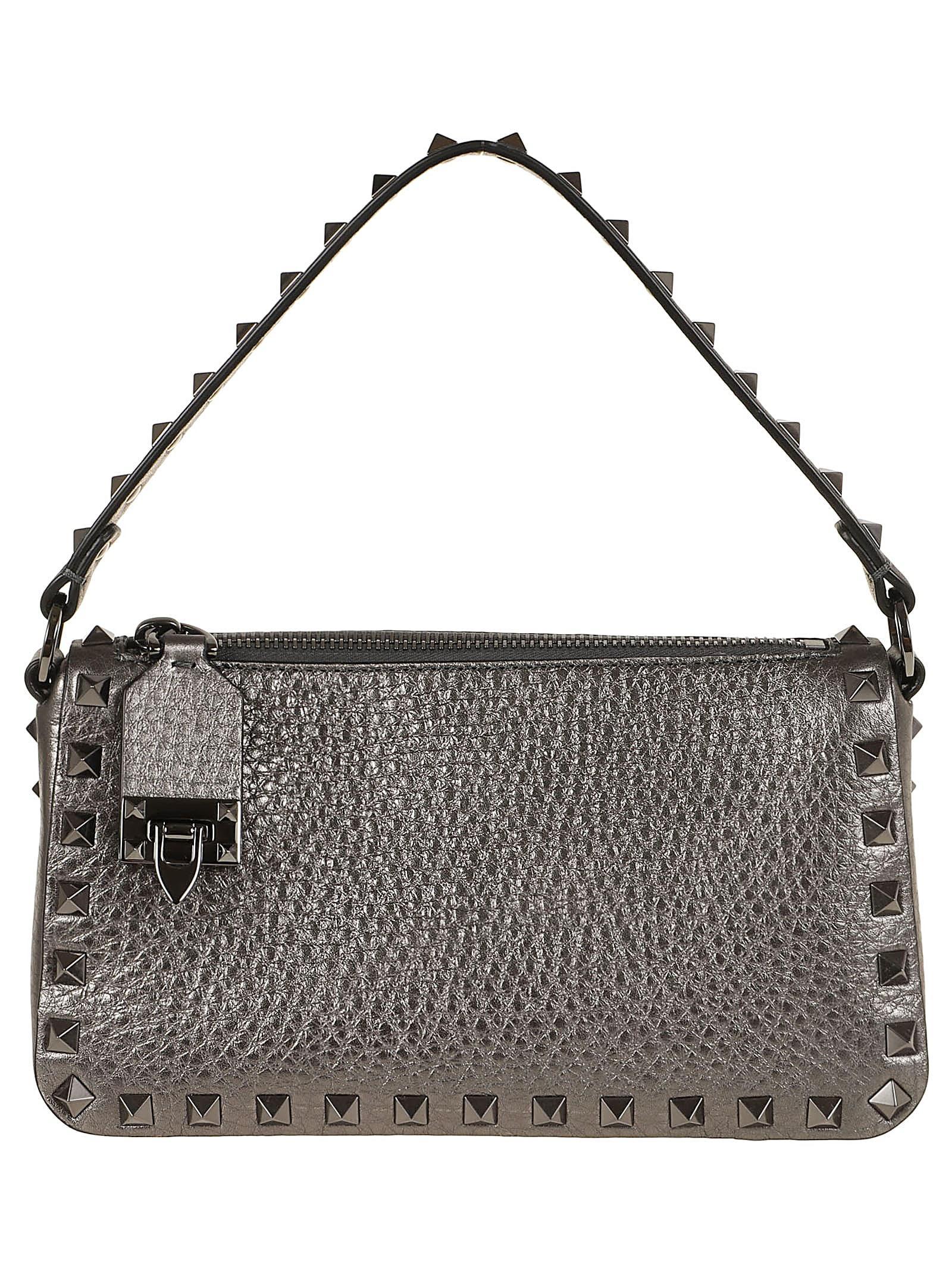 VALENTINO GARAVANI Rockstud Shoulder Bag In Grey Product Image