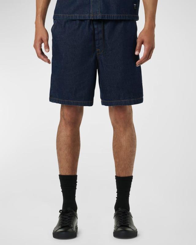 Men's Drawcord  Denim Wash Shorts Product Image