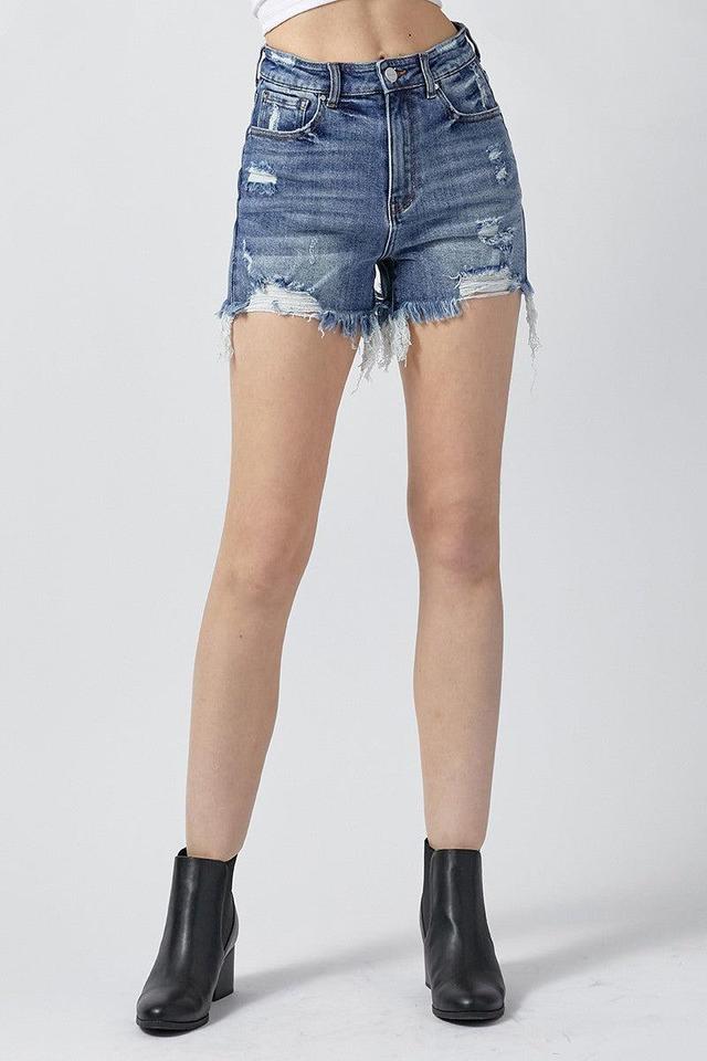 HIGH RISE DISTRESSED SHORTS Product Image