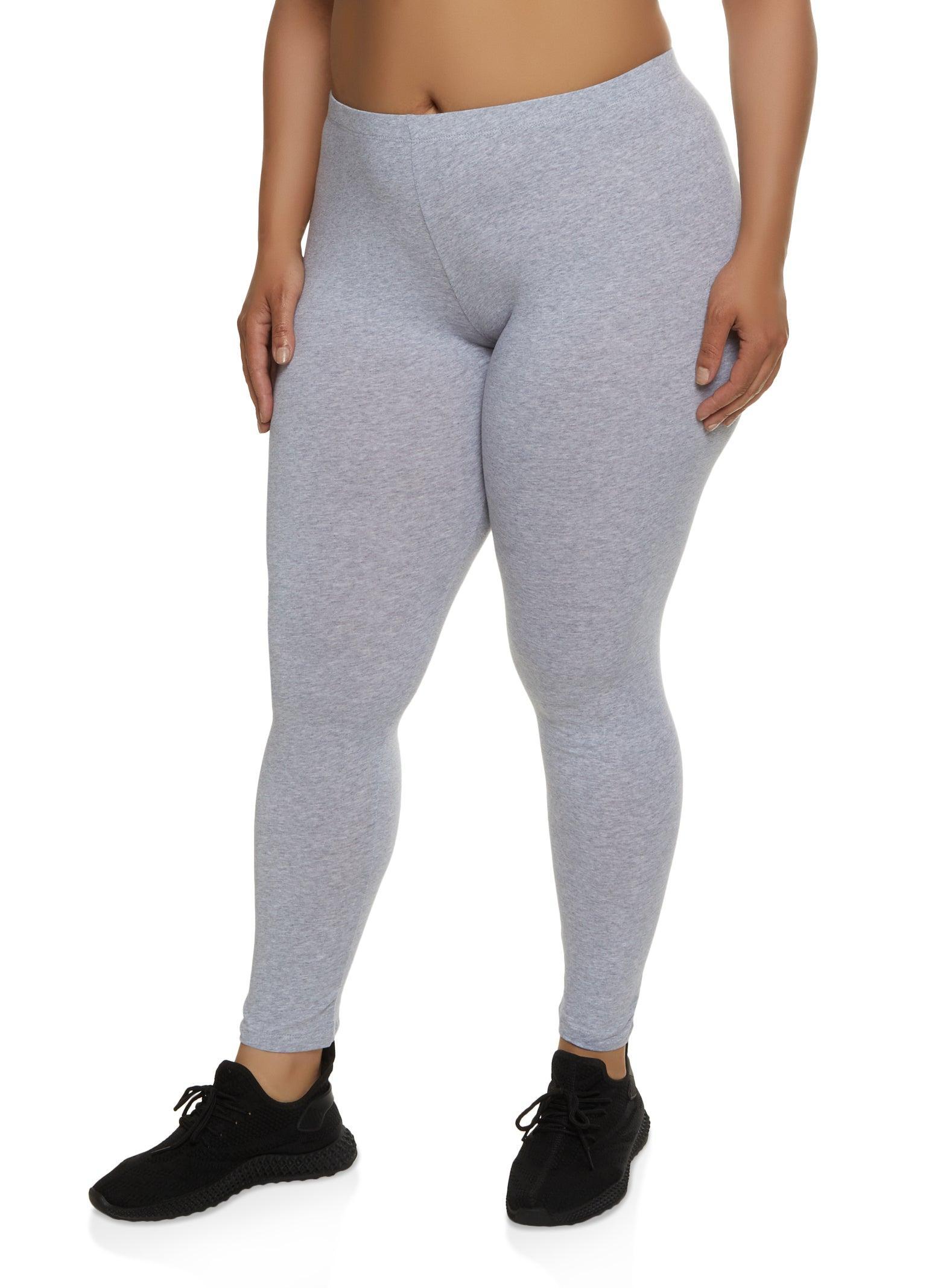 Womens Plus Size Basic High Rise Leggings Product Image