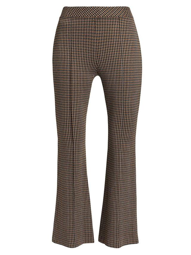 Womens Houndstooth Flare Crop Pants Product Image