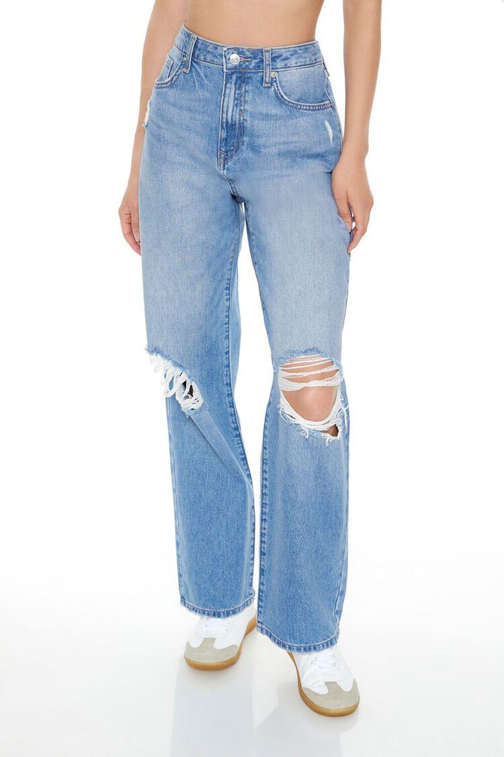 Distressed Straight Jeans | Forever 21 Product Image