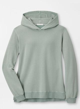 Peter Millar Womens Lava Wash Relaxed Hoodie | Color: Sage Fog | Size: L Product Image