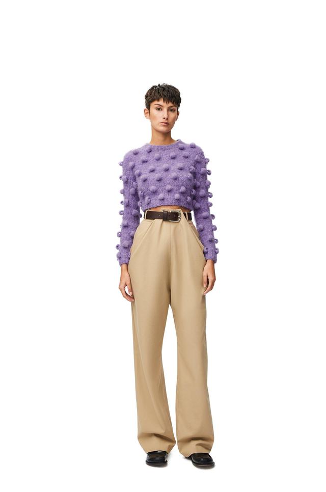 Cropped sweater in alpaca blend Product Image