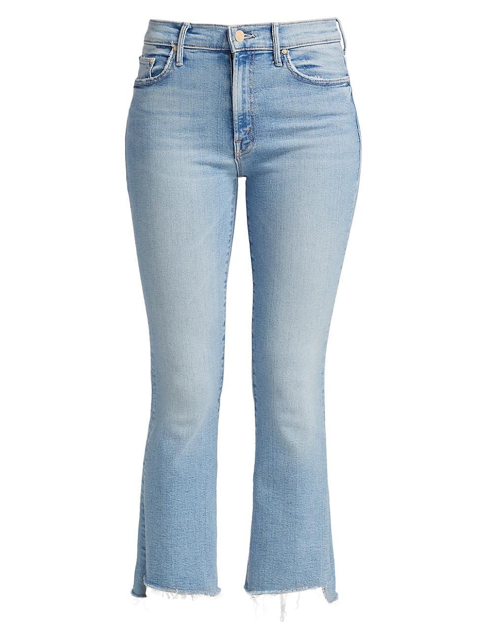 MOTHER The Insider Crop Step Fray in Limited Edition - Blue. Size 28 (also in 24, 25, 26, 27, 29, 30, 31, 32, 34). Product Image