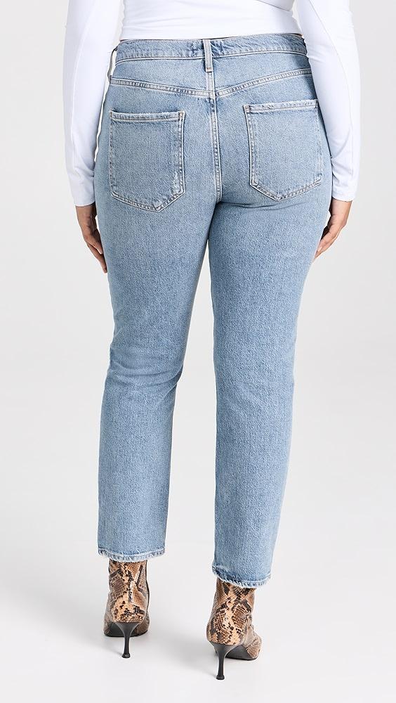 AGOLDE Riley Long High Rise Straight Jeans | Shopbop Product Image