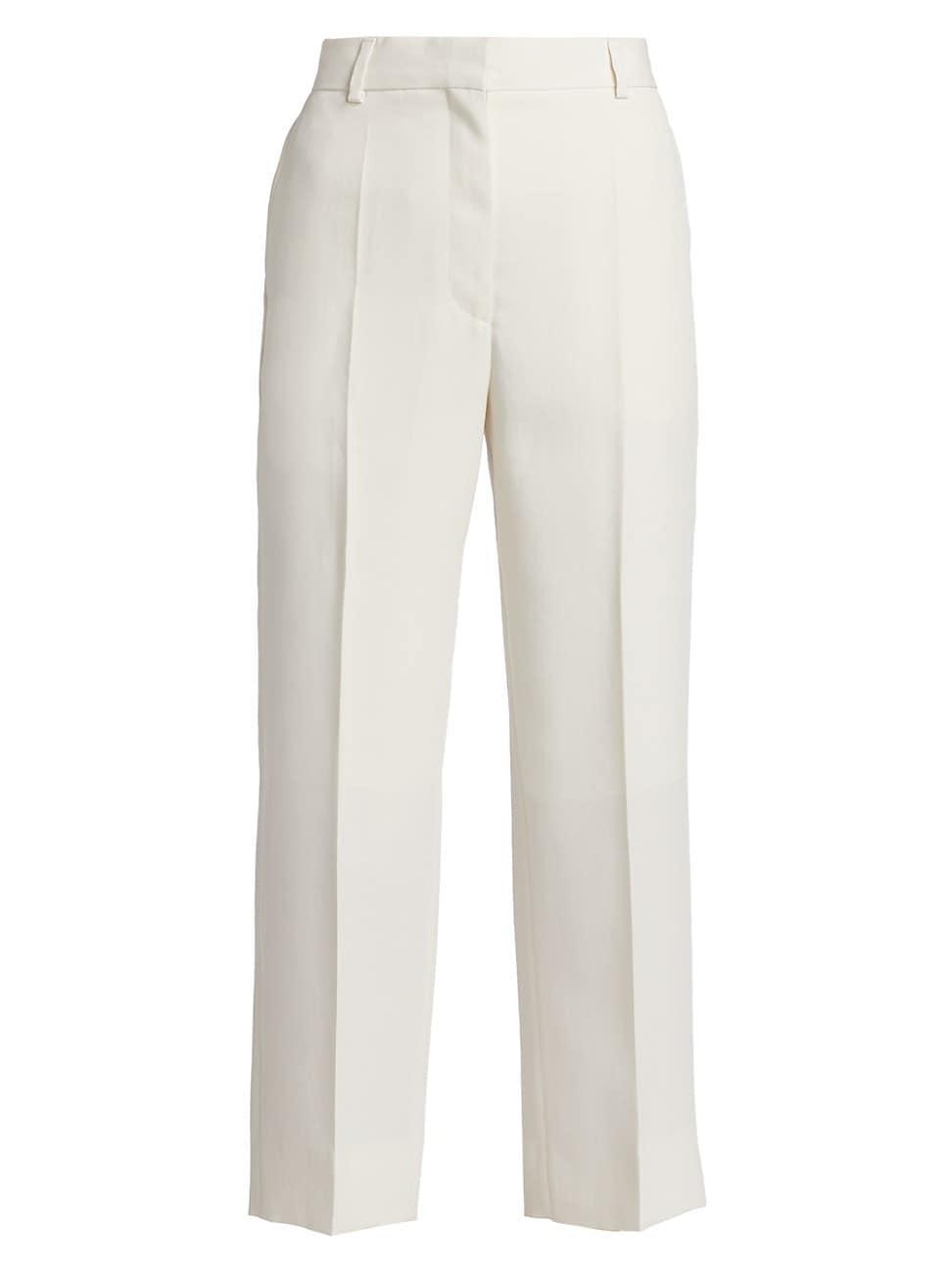 Womens Straight-Leg Crop Trousers Product Image