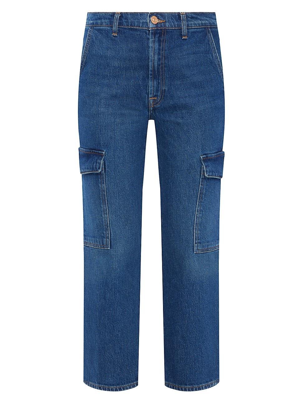 Womens Logan Mid-Rise Stretch Cargo Jeans Product Image