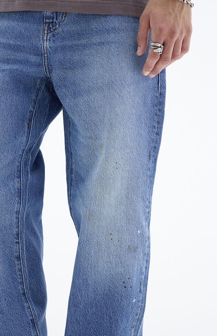 Men's Paint Splatter Straight Jeans - 34W x 32L Product Image