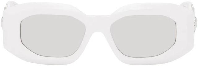 VERSACE White Maxi Medusa Biggie Sunglasses In 314/6g Product Image