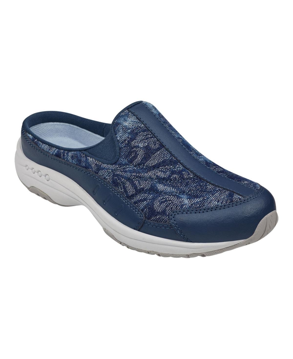 Easy Spirit Traveltime Womens Fashion Mules Brown Leopard Product Image