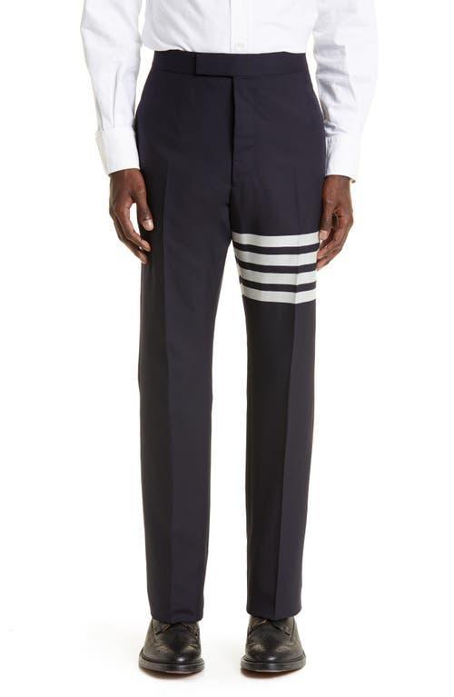 Thom Browne 4-Bar Mlange Wool Pants Product Image