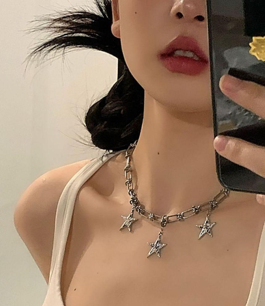 Star Pendant Alloy Choker Product Image