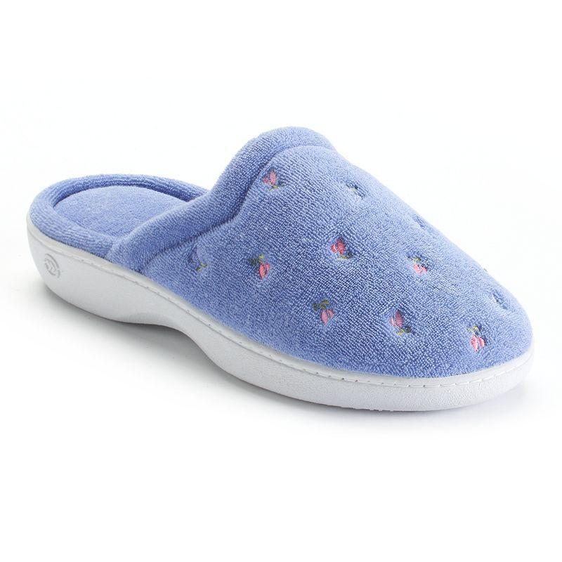 isotoner Embroidered Terry Secret Sole Womens Clog Slippers Product Image