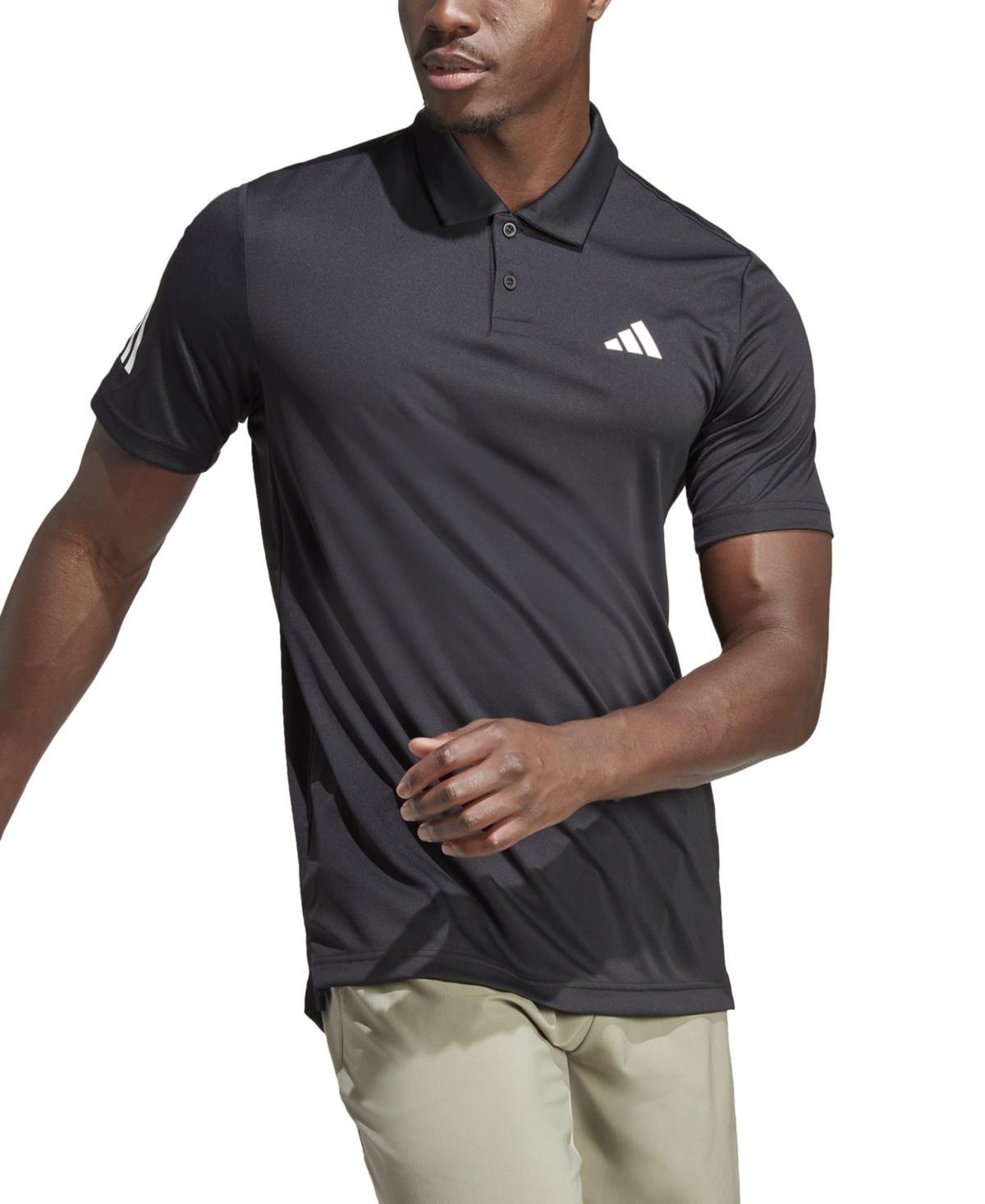 adidas Mens 3-Stripes Short Sleeve Performance Club Tennis Polo Shirt Product Image